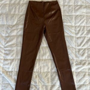 Brown (Fake) Leather Pants